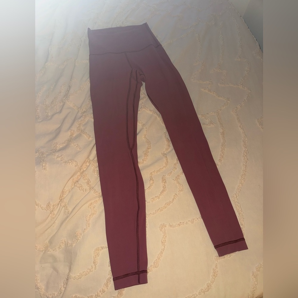 Pink/purple lululemon align leggings size 4